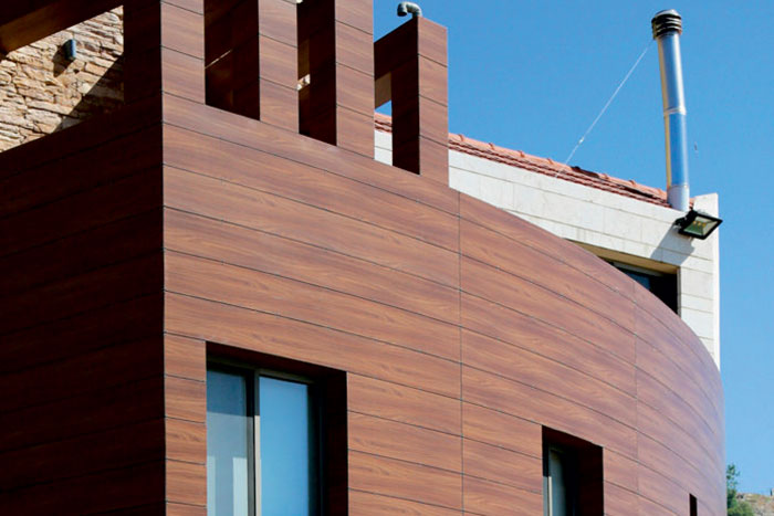 Wooden texture cladding